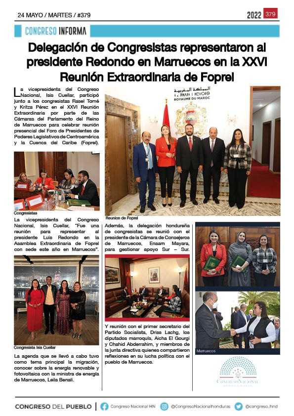 Delegación de congresistas representaron al presidente Redondo en Marruecos en la XXVI Reunión Extraordinaria de Foprel